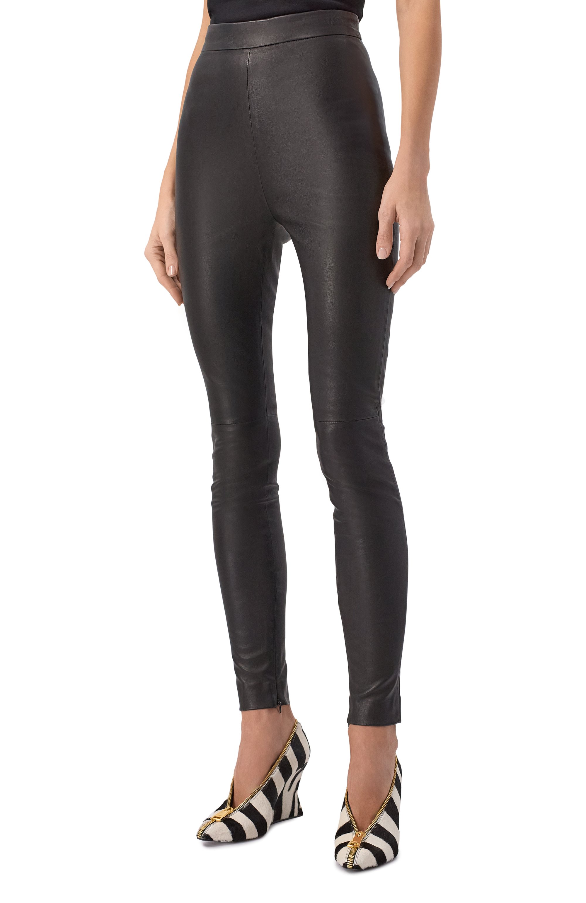 Кожаные легинсы BALMAIN, арт. GF1QE050/LE33, фото 3