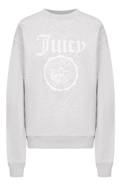 Женский хлопковый свитшот SPORTY AND RICH, арт. ST071716691GY03/JUICY EMBLEM CREWNECK