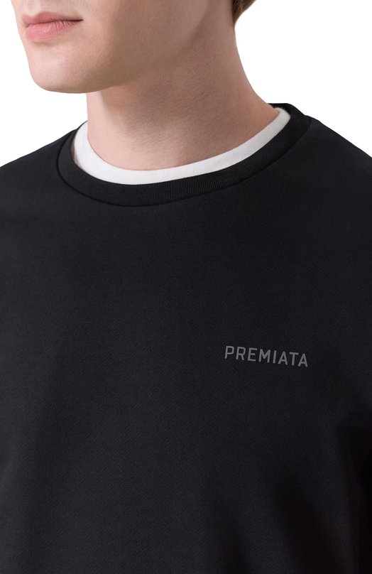 Хлопковый свитшот Premiata PA1033/FELPA Чёрный  PA1033/FELPA Фото 5