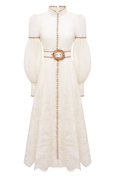 Женское платье изо льна и шелка ZIMMERMANN, арт. 3308DP0S