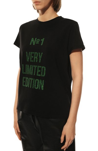 Хлопковая футболка SEVEN LAB черного цвета по цене 8190 руб., арт. T VLE-G026 black, фото 3 Хлопковая футболка SEVEN LAB, арт. T VLE-G026 black, фото 3