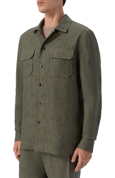 Льняная рубашка CAPOBIANCO, арт. 20M515.LL00., фото 3