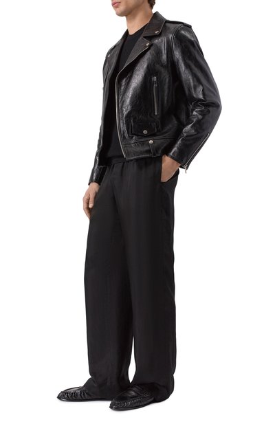 Мужские кожаные пенни-лоферы SAINT LAURENT, арт. 800724/AA00K