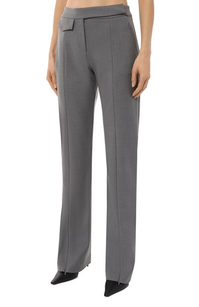 Шерстяные брюки DAVID KOMA серого цвета по цене 145500 руб., арт. PF24DK29TR, фото 3 Шерстяные брюки DAVID KOMA, арт. PF24DK29TR, фото 3