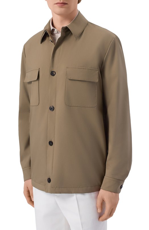 Куртка-рубашка Loro Piana FAQ3020 Хаки  FAQ3020 Фото 3