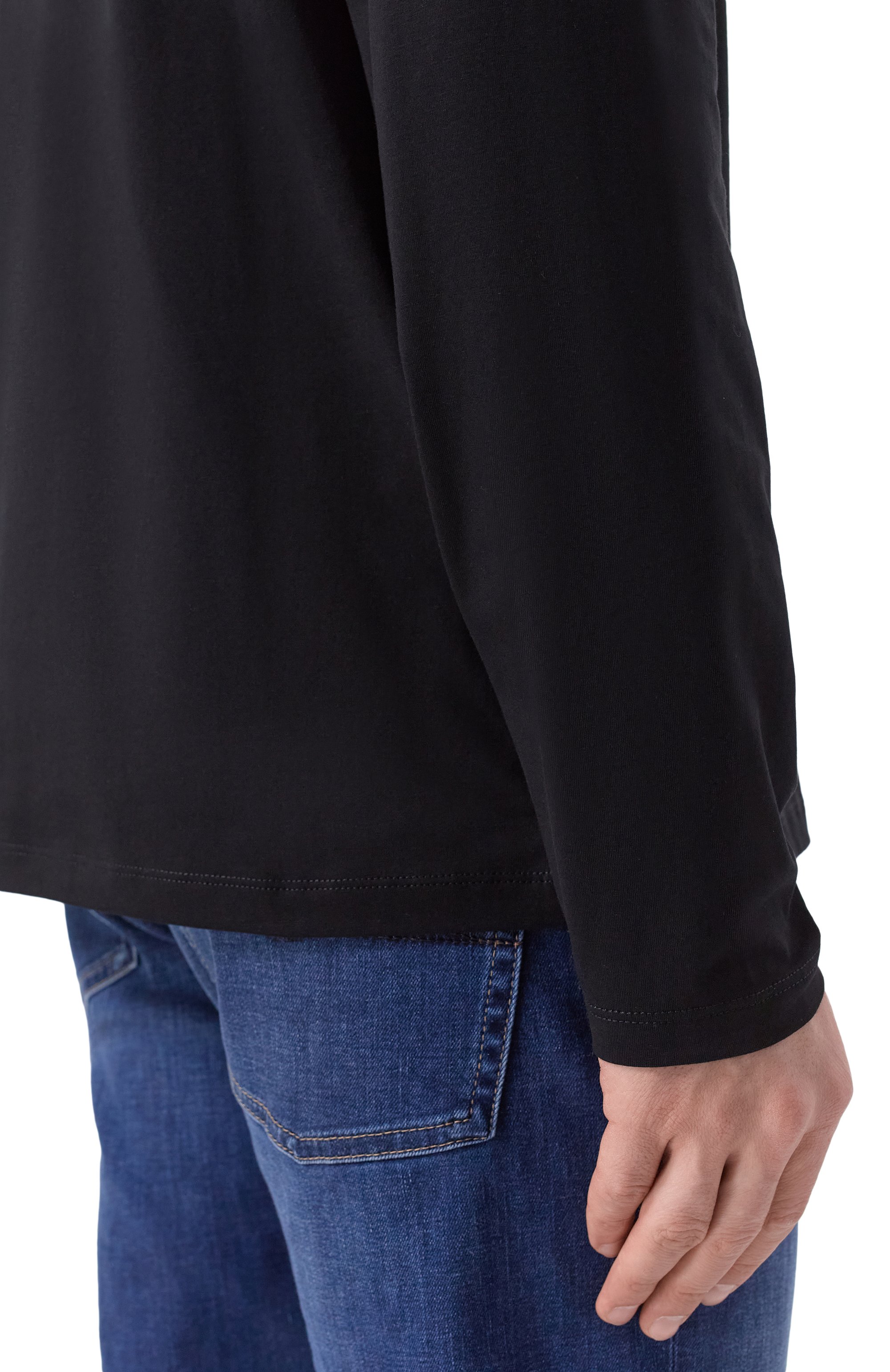 Хлопковый лонгслив 7 FOR ALL MANKIND, арт. 7MLS1237-BLK, фото 5