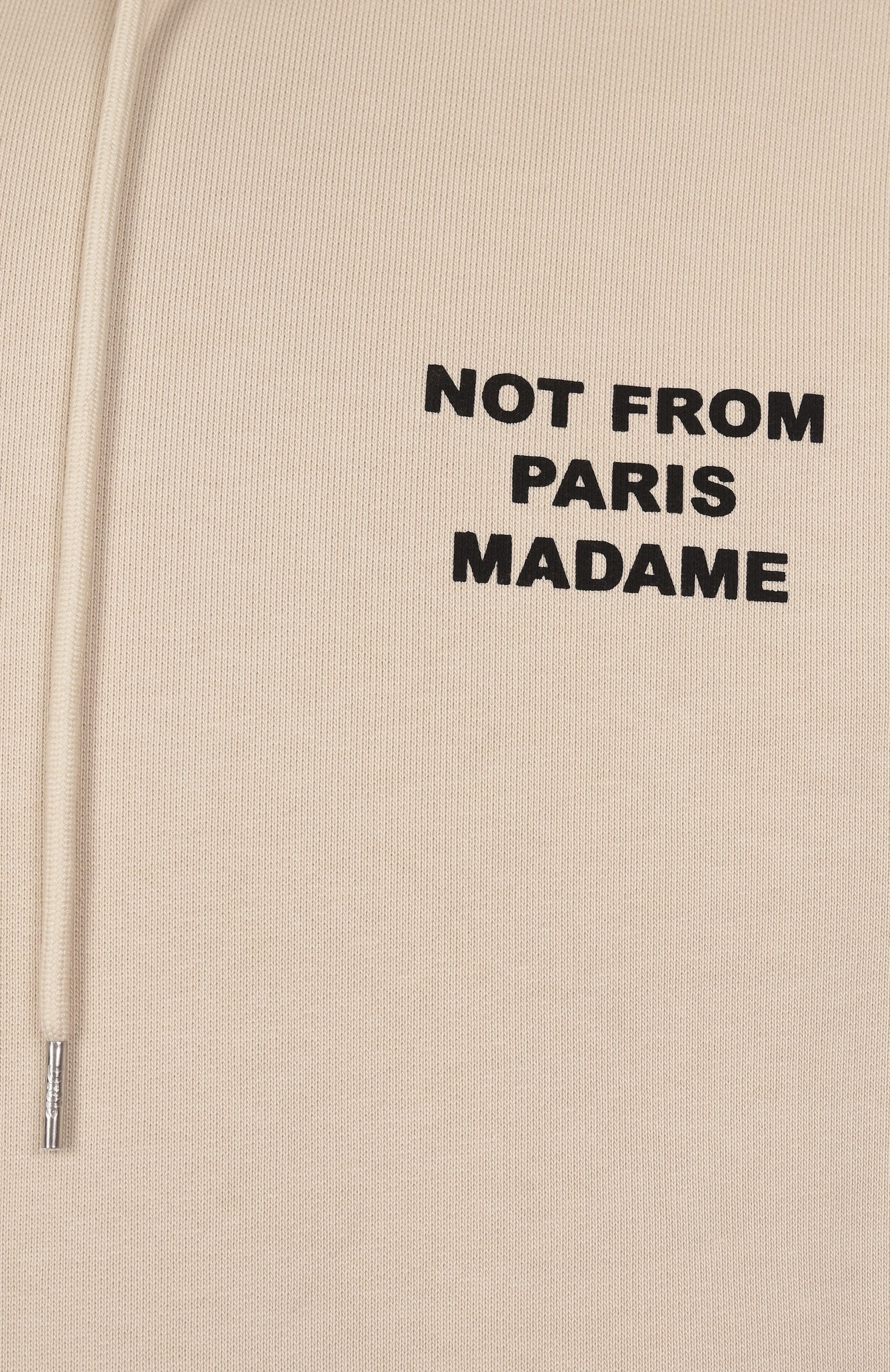 Хлопковое худи DROLE DE MONSIEUR бежевого цвета по цене 31400 руб., арт. PERM-H0162-C0127-MT, фото 6 Хлопковое худи DROLE DE MONSIEUR, арт. PERM-H0162-C0127-MT, фото 6