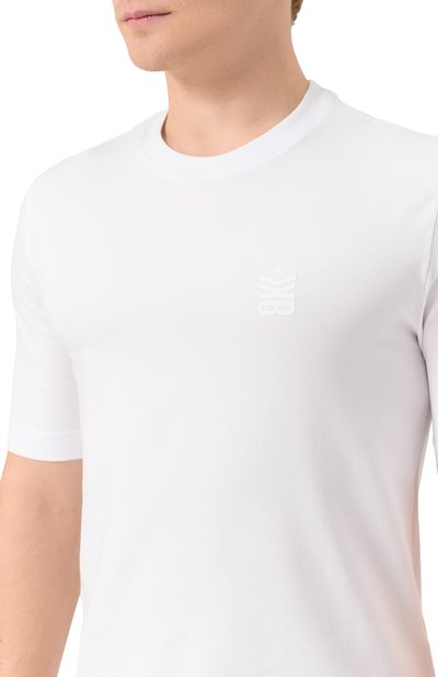 Хлопковая футболка DIRK BIKKEMBERGS белого цвета по цене 5295 руб., арт. BMT1240, фото 5 Хлопковая футболка DIRK BIKKEMBERGS, арт. BMT1240, фото 5