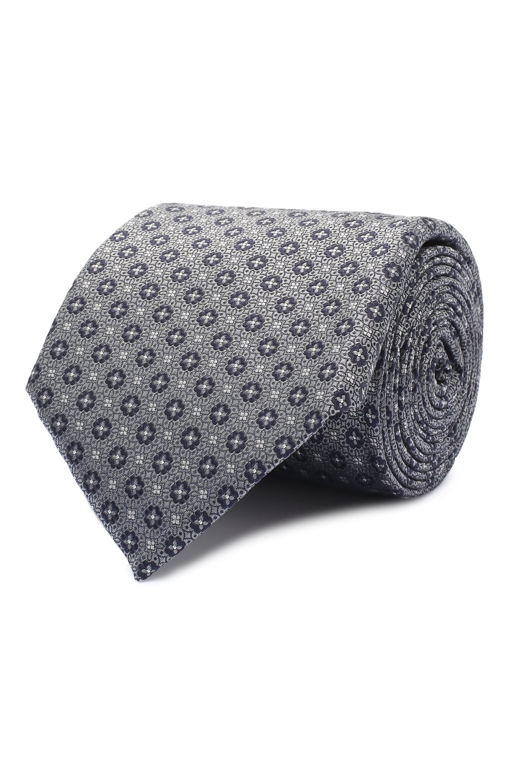 Шелковый галстук CANALI серого цвета по цене 10550 руб., арт. 70/HJ02853, фото 1 Шелковый галстук CANALI, арт. 70/HJ02853, фото 1