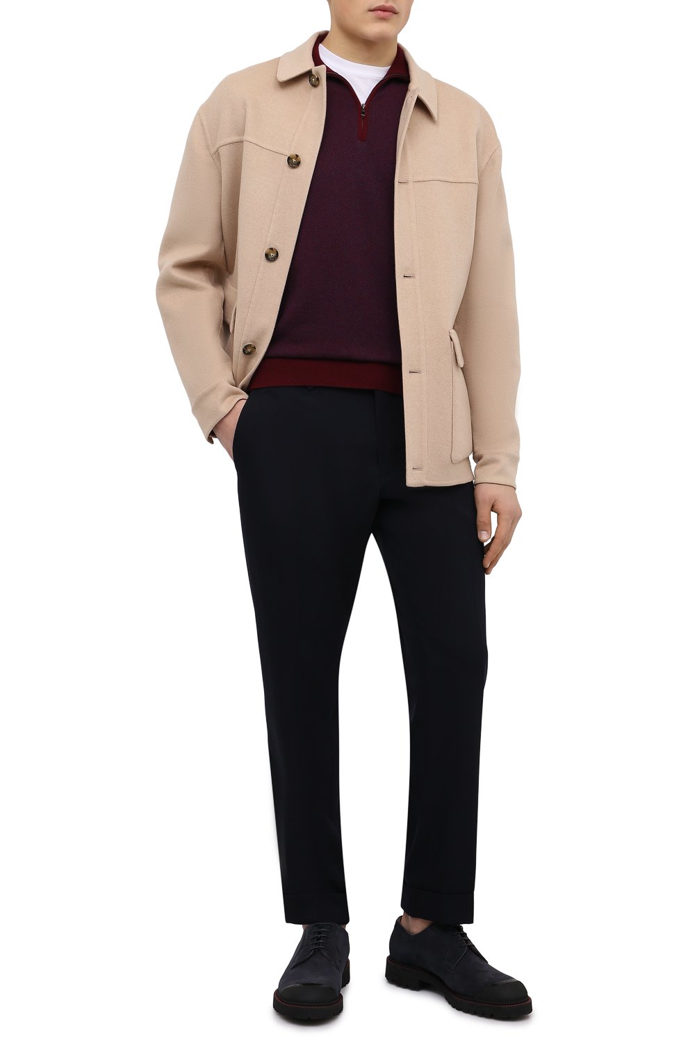 Кашемировый джемпер LORO PIANA бордового цвета по цене 89450 руб., арт. FAG4525, фото 2 Кашемировый джемпер LORO PIANA, арт. FAG4525, фото 2