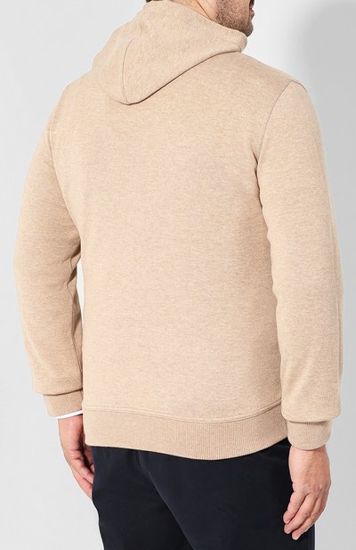 Толстовка из кашемира и хлопка BRUNELLO CUCINELLI бежевого цвета по цене 283500 руб., арт. MTU019069G, фото 4 Толстовка из кашемира и хлопка BRUNELLO CUCINELLI, арт. MTU019069G, фото 4