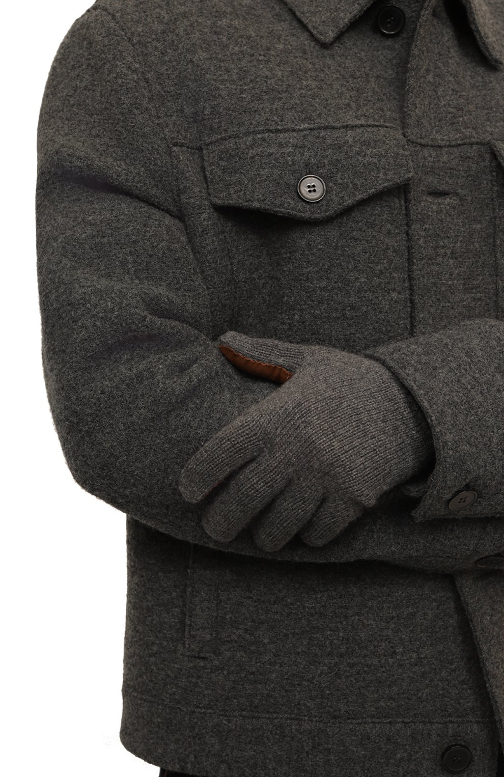 Комбинированные перчатки BRUNELLO CUCINELLI, арт. M2292B2135, фото 2