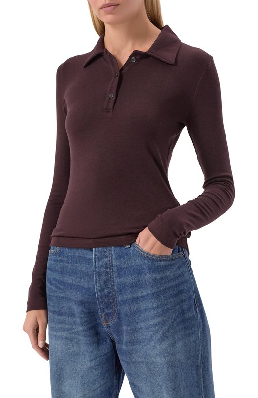 Поло из лиоцелла Amos Agolde A73951873 Коричневый  A73951873 Фото 3