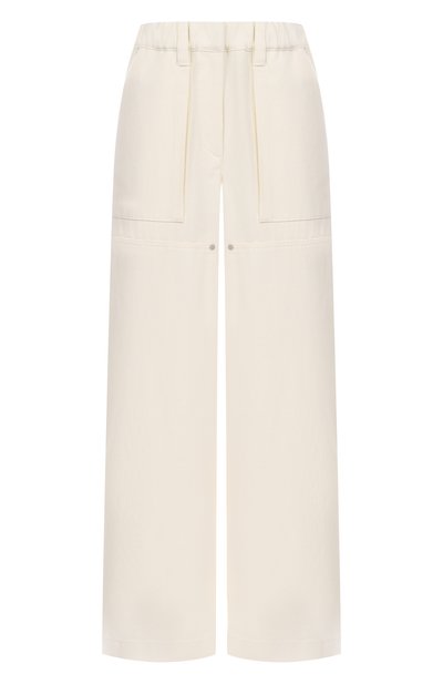 Женские брюки из хлопка и шерсти BRUNELLO CUCINELLI, арт. MB142P9161