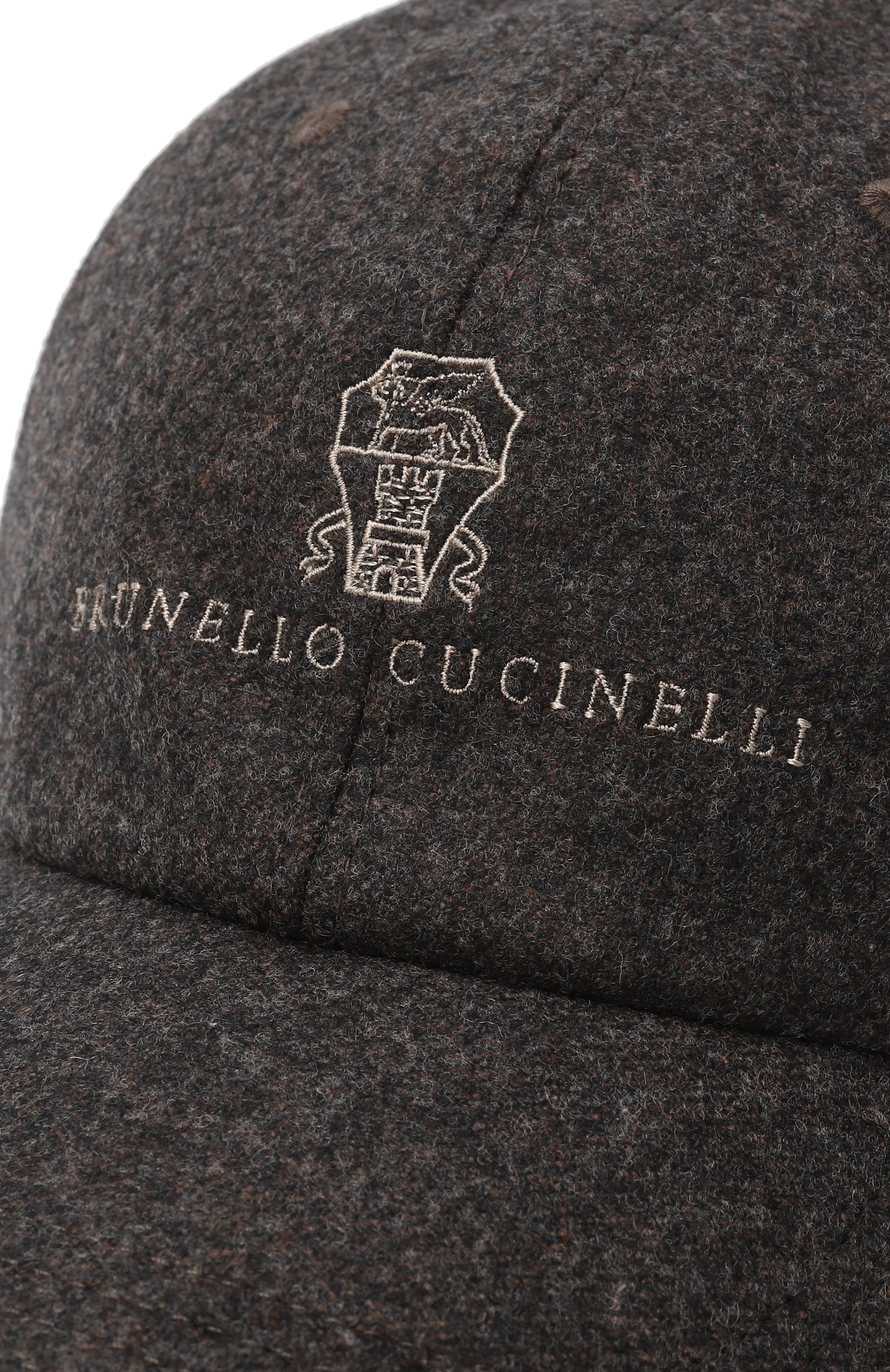 Шерстяная бейсболка BRUNELLO CUCINELLI темно-коричневого цвета по цене 63350 руб., арт. M038P9850W, фото 3 Шерстяная бейсболка BRUNELLO CUCINELLI, арт. M038P9850W, фото 3