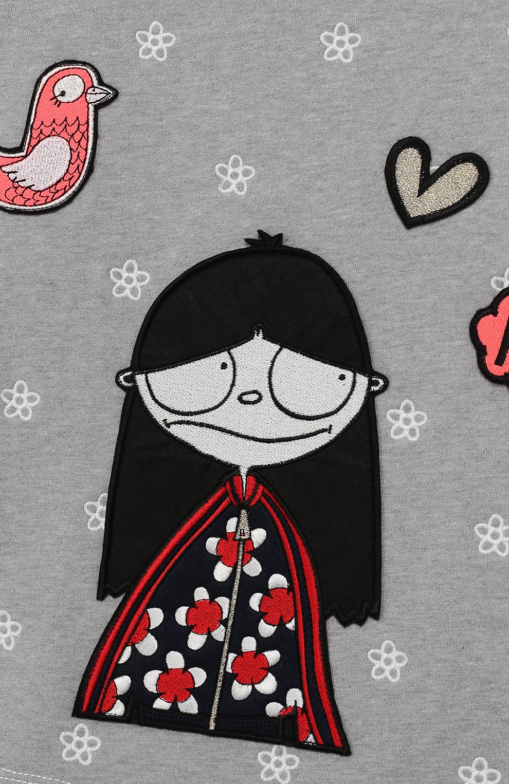 Хлопковое платье MARC JACOBS (THE) серого цвета по цене 11950 руб., арт. W12275/6A-12A, фото 3 Хлопковое платье MARC JACOBS (THE), арт. W12275/6A-12A, фото 3