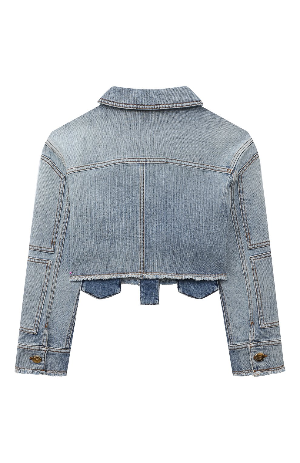 Джинсовая куртка BALMAIN голубого цвета по цене 51850 руб., арт. BS2B67, фото 2 Джинсовая куртка BALMAIN, арт. BS2B67, фото 2