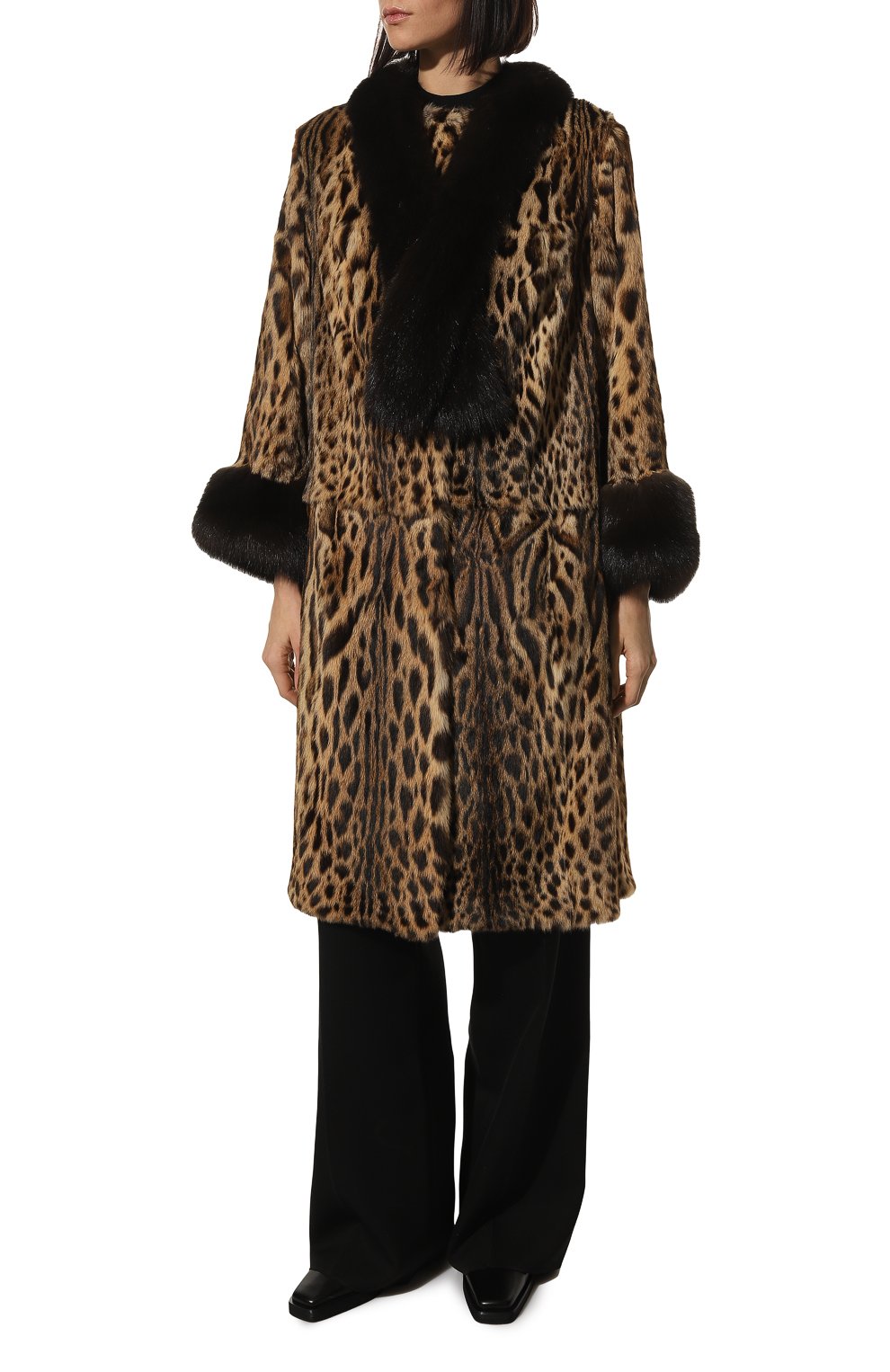 Шуба из меха оцелота и соболя SABLEFUR, арт. 72211-sb-02, фото 3