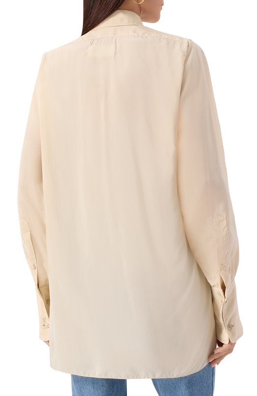 Блузка из вискозы Maison Margiela S51DT0020/S76632 Кремовый  S51DT0020/S76632 Фото 4