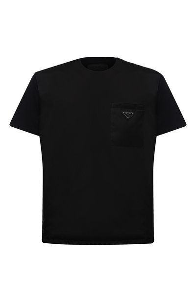Комбинированная футболка PRADA, арт. UJN722-1YHF-F0806-202, фото 1
