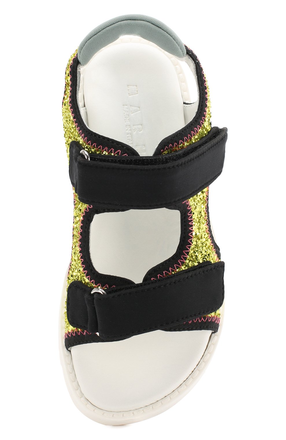 Текстильные сандалии с глиттером MARNI, арт. 58815/28-35, фото 4