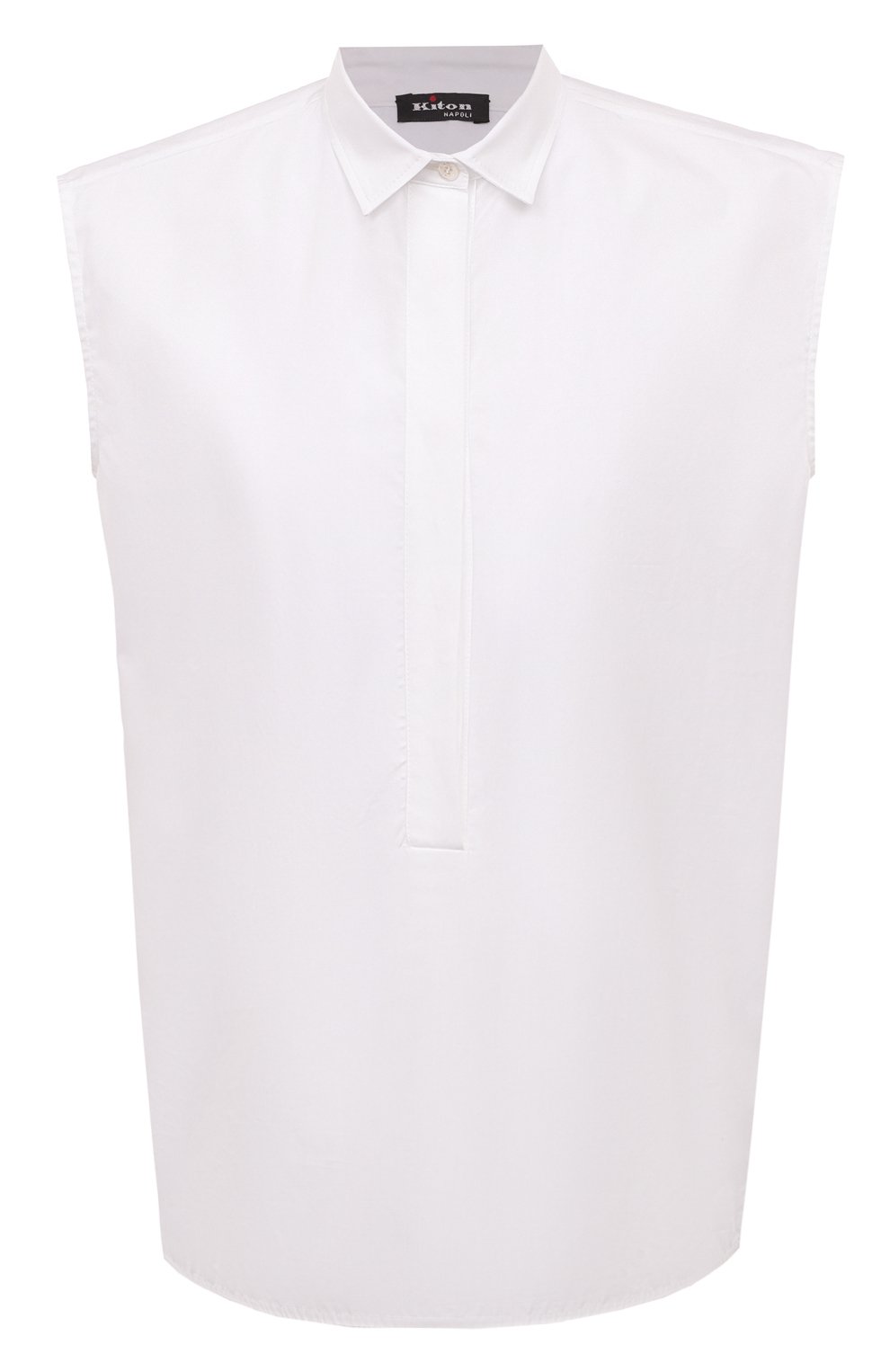 Хлопковая рубашка KITON белого цвета по цене 107500 руб., арт. D48410H06143, фото 1 Хлопковая рубашка KITON, арт. D48410H06143, фото 1