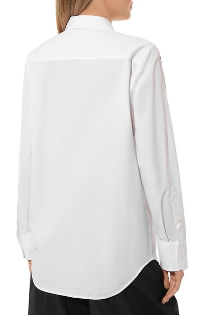 Хлопковая рубашка HELMUT LANG белого цвета по цене 34200 руб., арт. M07HW502, фото 4 Хлопковая рубашка HELMUT LANG, арт. M07HW502, фото 4