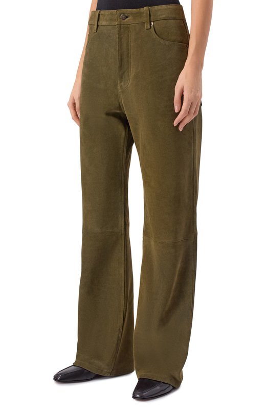 Замшевые брюки Zadig and Voltaire RWPA01105 Хаки  RWPA01105 Фото 3