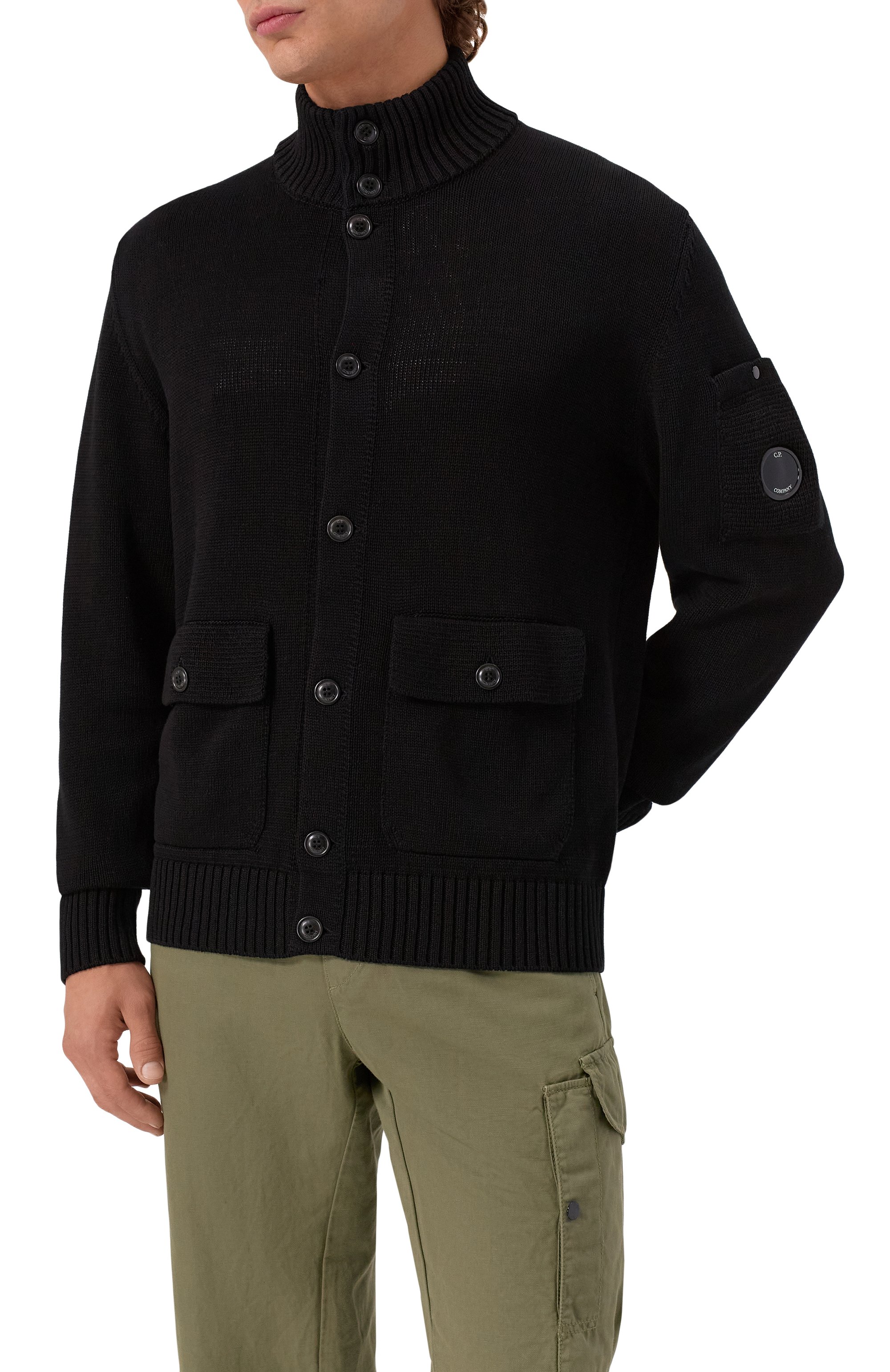 Хлопковый кардиган C.P. COMPANY, арт. 18CMKN078A110058A, фото 3