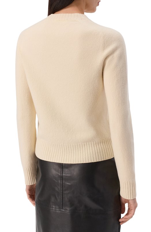 Шерстяной свитер Jil Sander J01GP0103/J14603 Кремовый  J01GP0103/J14603 Фото 4