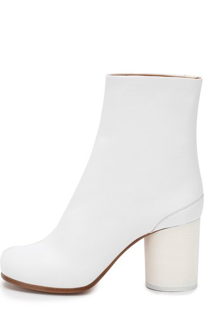 Кожаные ботильоны на устойчивом каблуке MAISON MARGIELA, арт. S58WU0161/SY0436, фото 3