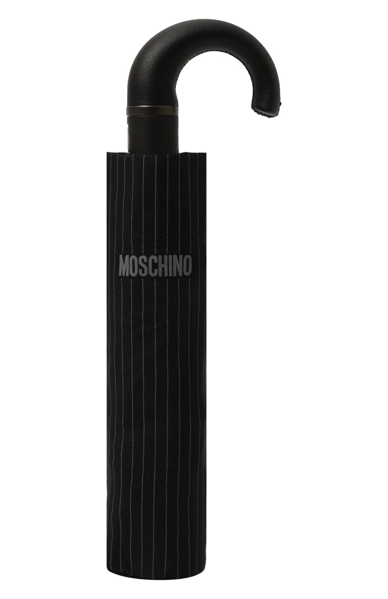 Женский складной зонт MOSCHINO черного цвета, арт. 8509 T0PLESS | Фото 4 (Материал: Текстиль, Синтетический материал, Металл; Нос: Не проставлено)