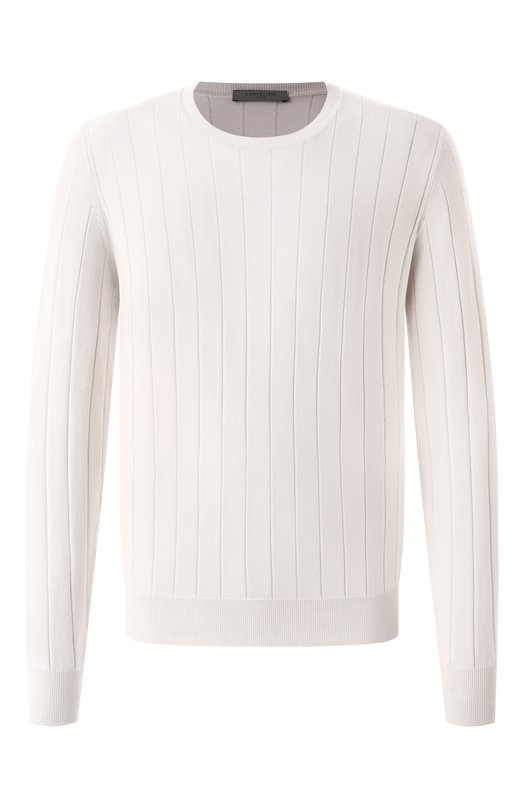 Хлопковый джемпер Corneliani 25M513-2525153 Белый 25M513-2525153