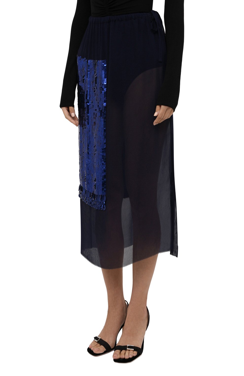 Юбка DRIES VAN NOTEN синего цвета по цене 86250 руб., арт. 212-010896-3293, фото 3 Юбка DRIES VAN NOTEN, арт. 212-010896-3293, фото 3