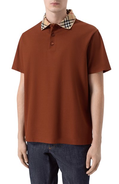 Хлопковое поло BURBERRY, арт. 8118948, фото 3