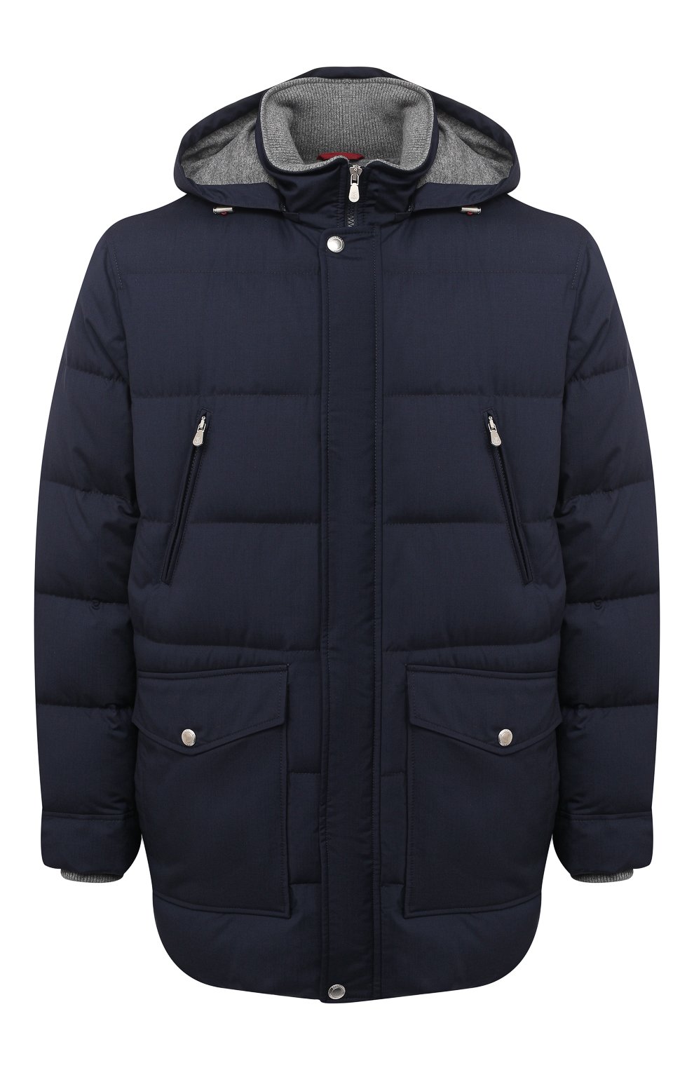 Пуховик BRUNELLO CUCINELLI темно-синего цвета по цене 527000 руб., арт. MN4951763, фото 1 Пуховик BRUNELLO CUCINELLI, арт. MN4951763, фото 1