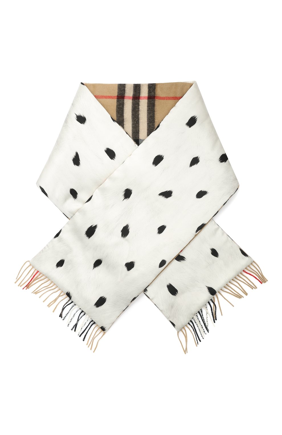 Кашемировый шарф BURBERRY белого цвета по цене 98300 руб., арт. 8024496, фото 1 Кашемировый шарф BURBERRY, арт. 8024496, фото 1