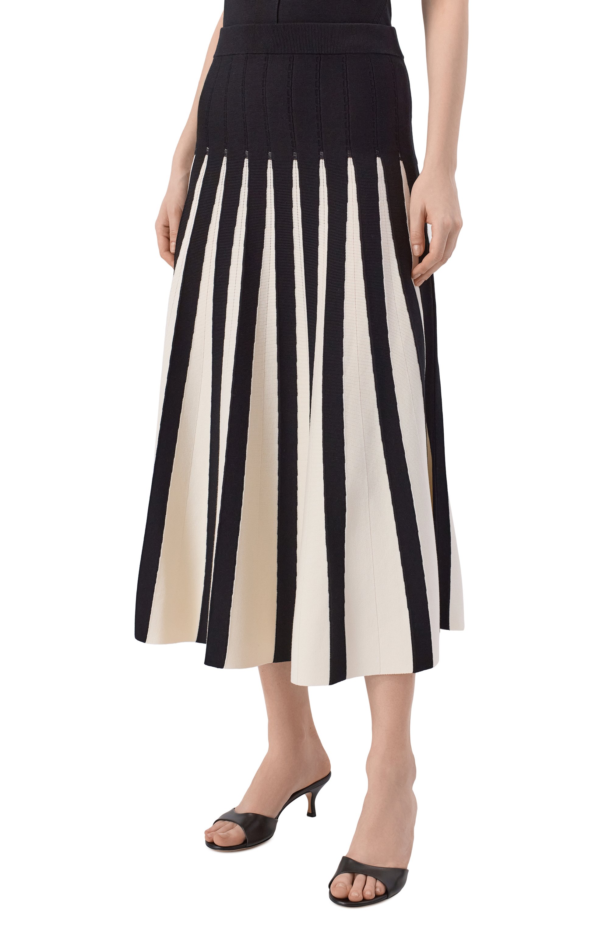 Юбка из вискозы BOSS черно-белого цвета по цене 35250 руб., арт. 50553249, фото 3 Юбка из вискозы BOSS, арт. 50553249, фото 3