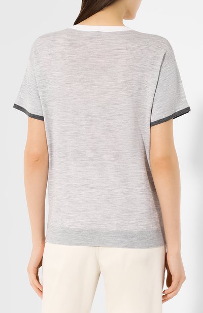 Футболка из смеси шерсти и кашемира BRUNELLO CUCINELLI, арт. M14812700P, фото 4