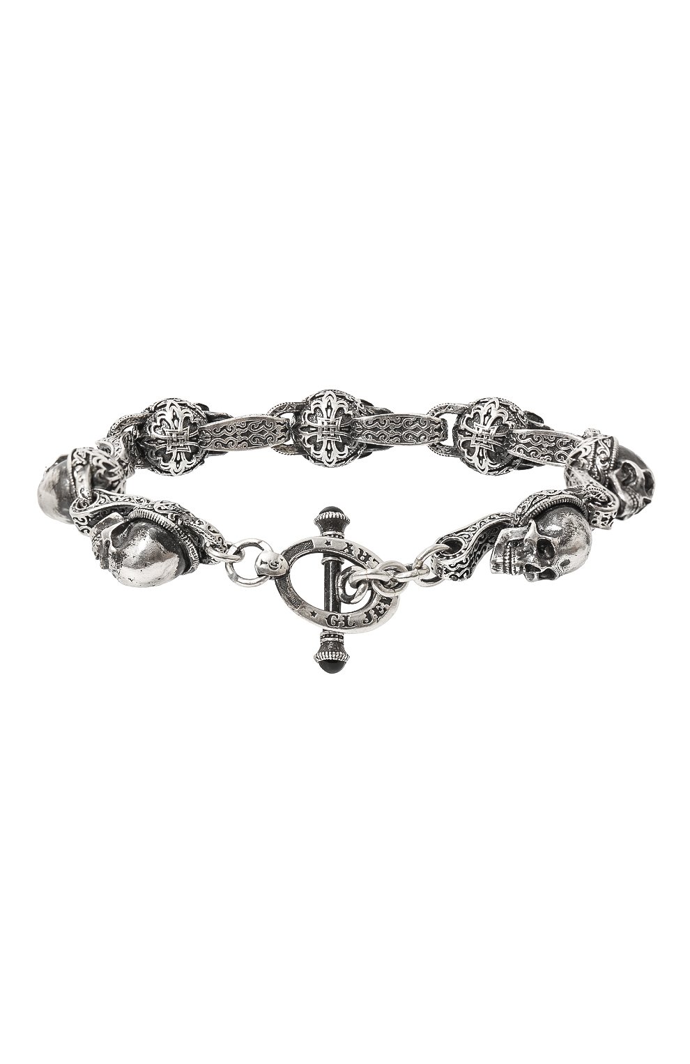 Браслет funny skulls GL JEWELRY серебряного цвета по цене 67100 руб., арт. M400011-S97-01, фото 3 Браслет funny skulls GL JEWELRY, арт. M400011-S97-01, фото 3