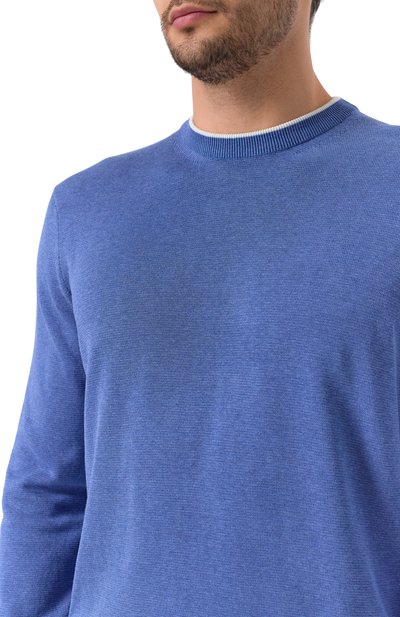 Джемпер из шелка и хлопка PAUL&SHARK синего цвета по цене 57400 руб., арт. 25411509, фото 5 Джемпер из шелка и хлопка PAUL&SHARK, арт. 25411509, фото 5