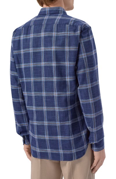 Рубашка из шерсти и шелка KITON, арт. UMCBUBAK0616E05, фото 4