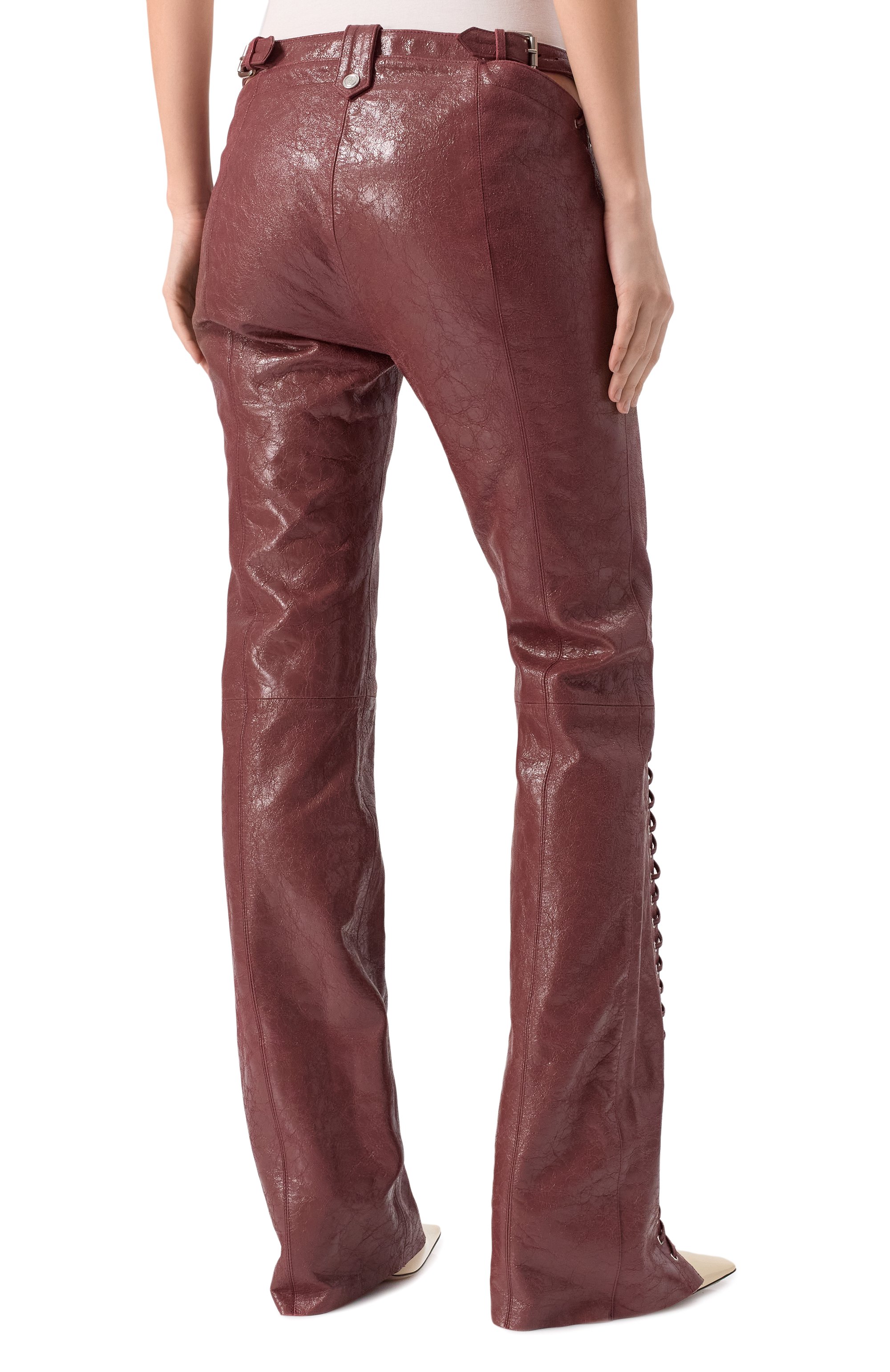 Кожаные брюки BLUMARINE, арт. P54 4L065W, фото 4