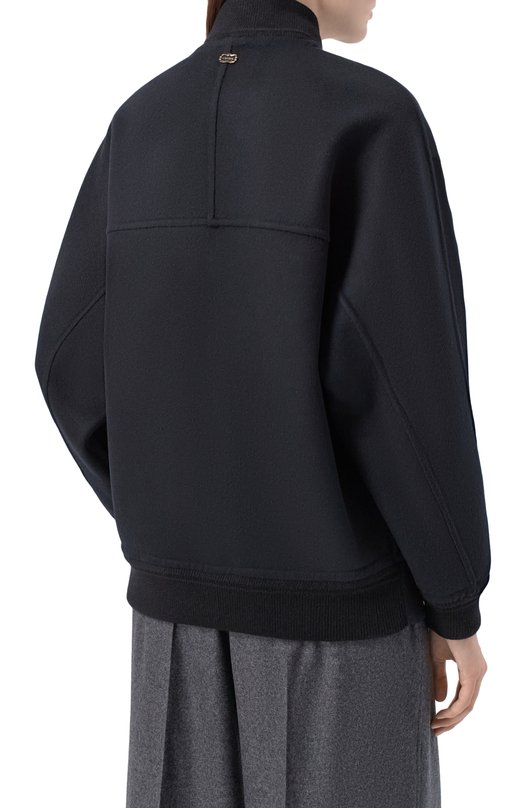 Кашемировый бомбер Agnona TH1026E/D7036E Чёрный  TH1026E/D7036E Фото 4