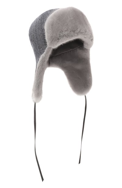 Мужская шапка-ушанка бруклин с отделкой из норки FURLAND, арт. 0130910010036600093