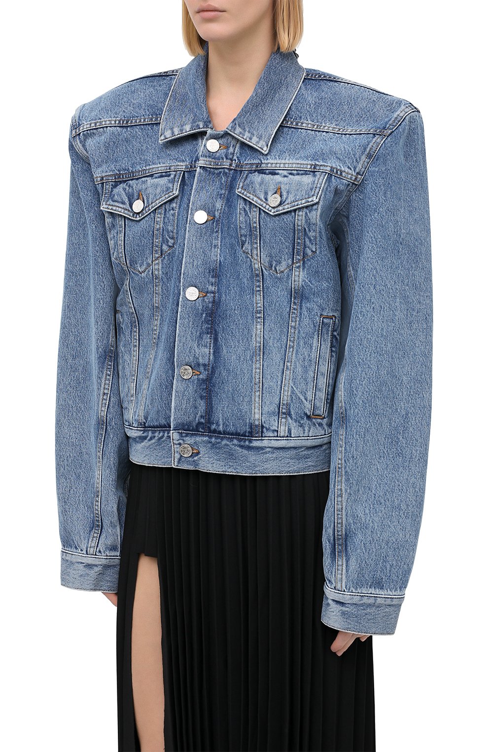 Джинсовая куртка VETEMENTS, арт. WAH21JA073 2803/MEDIUM BLUE, фото 4