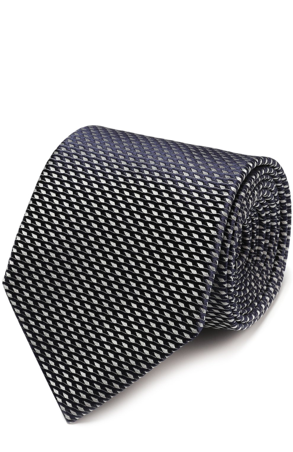 Шелковый галстук с узором ZEGNA синего цвета по цене 17950 руб., арт. Z9D661L8, фото 1 Шелковый галстук с узором ZEGNA, арт. Z9D661L8, фото 1