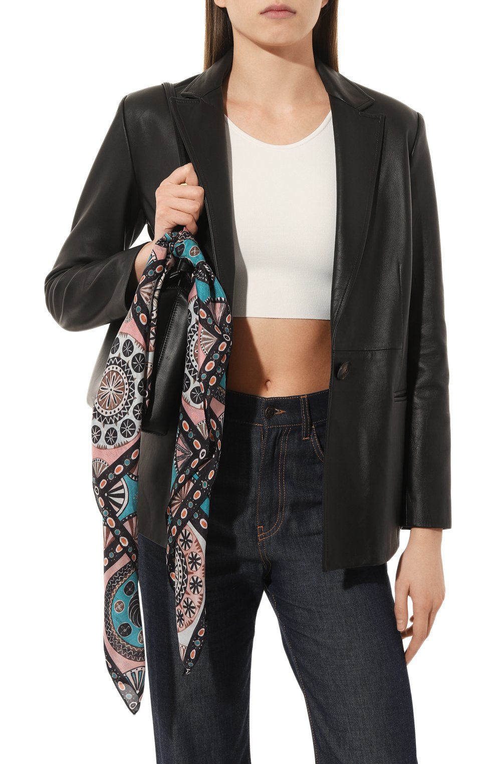 Шелковый платок византийский орнамент GOURJI, арт. T21VISPK7R/1, фото 3