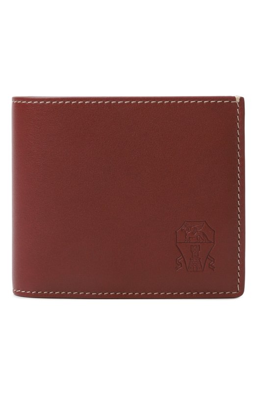 Кожаное портмоне Brunello Cucinelli MWN0BU006 Коричневый MWN0BU006