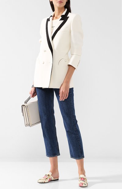 Кожаные сабо princetown с пр интом GUCCI, арт. 505511/0JD10, фото 2